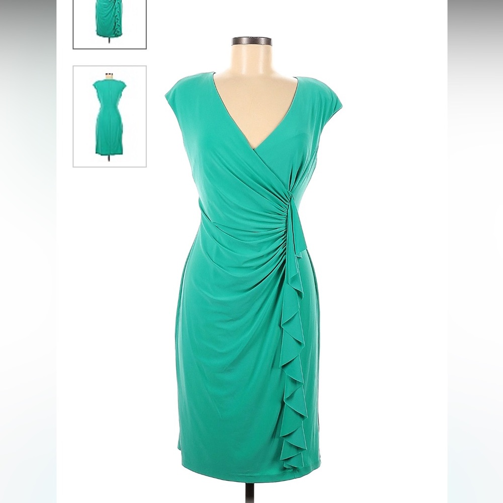 American Living stretch casual v-neck dress